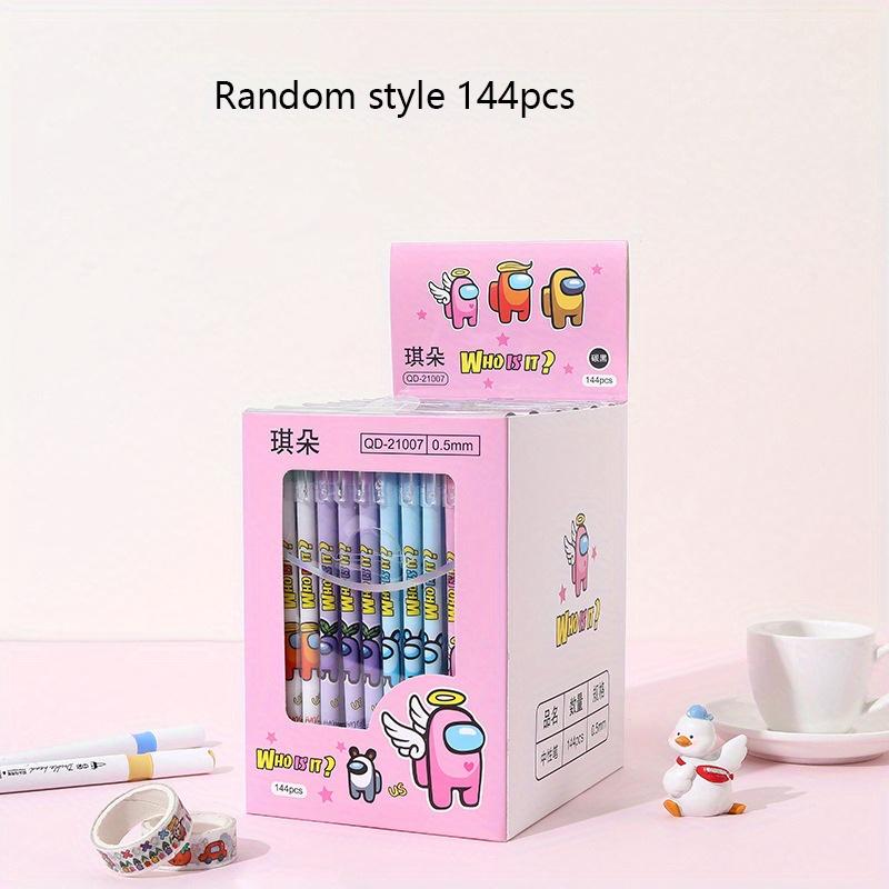 

Сезон возвращения в школу 144 шт./Коробка 0,5 мм мультяшный астронавт нейтральная ручка-стержень ручка для подписи офисный подарочная ручка Random style 144pcs