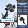 1Pc Motorcycles Phone Holder 360° Rotation Mobile Phone Navigation Bracket Outdoor Riding Shockproof Bike Navigation Bracket