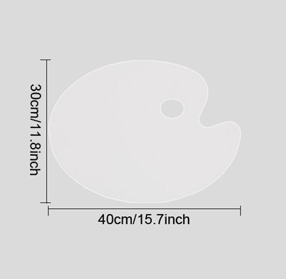 Acrylic White/Clear Artist Paint Tray Palette Color Mixing Painting Tool Oval Paint Pallet For School Artistic Supplies Makeup