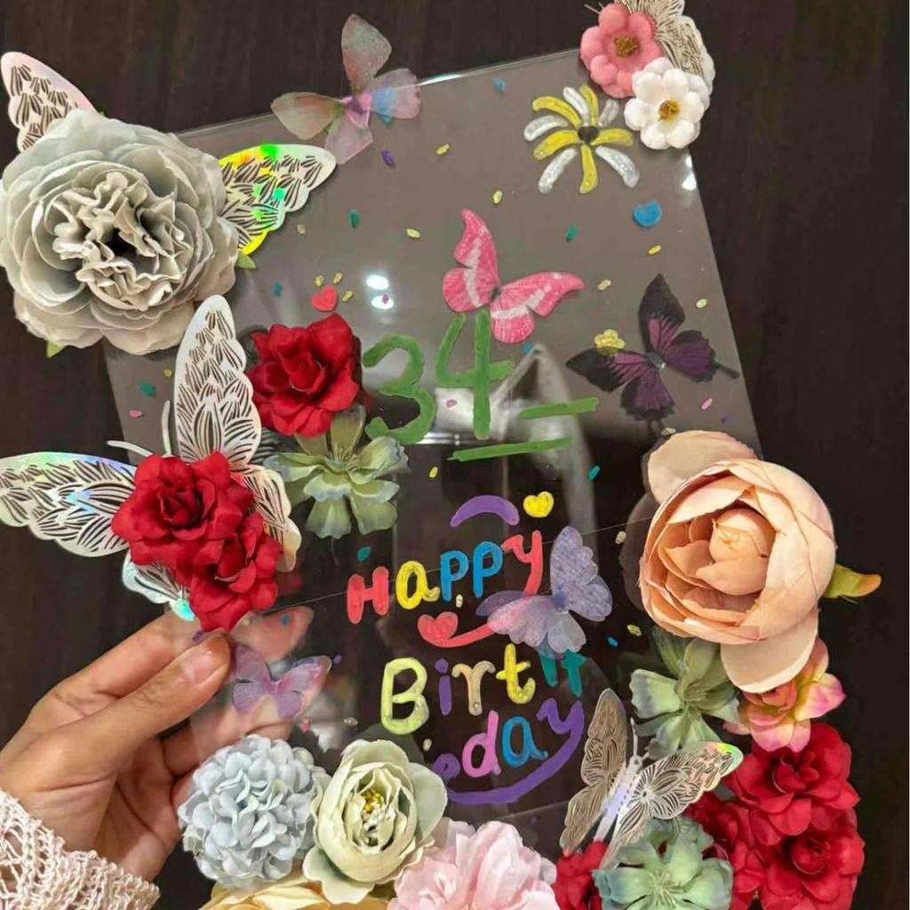DIY Handmade Butterfly Photo Frame Gift Set for Best Friend's Birthday Standee with Xiaohongshu Style