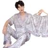 High-luxury Jungle Short-sleeved Loungewear Temperament Thin Internet Celebrity Pajamas Spring and Summer Thin High-end Can Be Worn Outside Ice Silk 