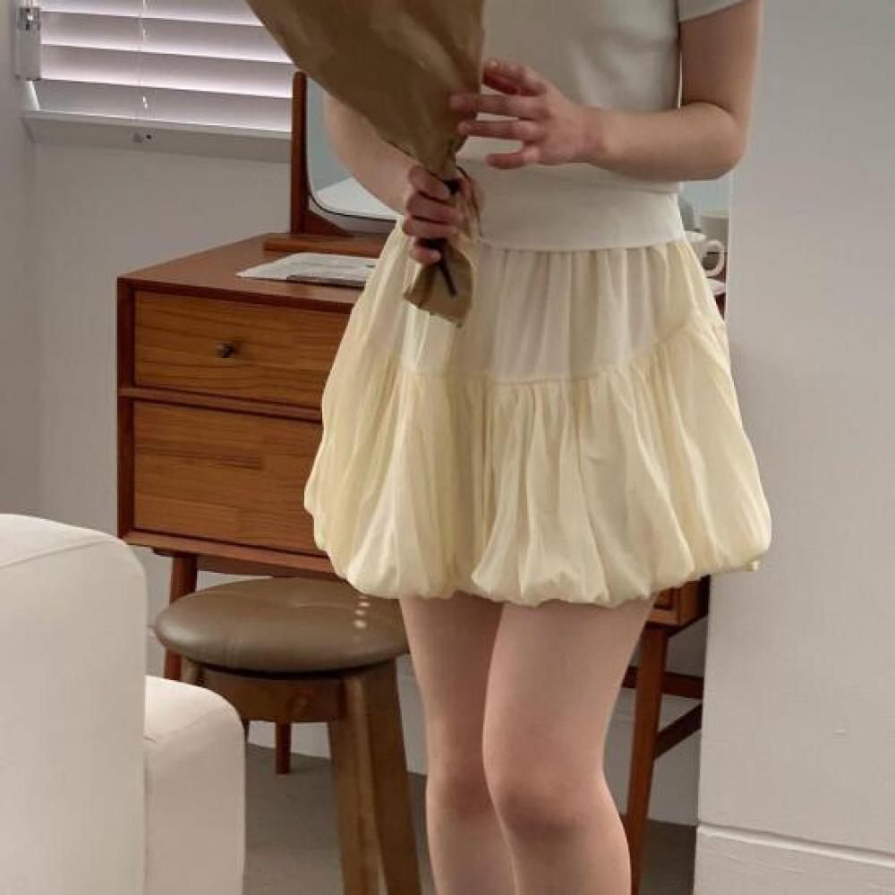 New ArrivAls Open Run BAlloon Mini Skirt Pumpkin A Line Skirt