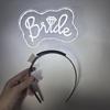 LED Acrylic Headband Wedding NightClub Hen Night Bride To Be Gift Fashion Glowing Bride To be Headband White Glow Hairband