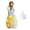 Candlestick Hollow Love Pattern LED Light Living Room Ambiance Lamp Warm Touch Resin Lamp Home Decor Mother Day Gift