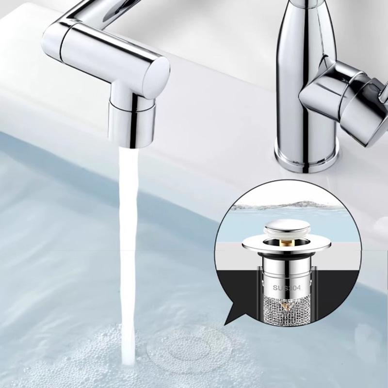 Long Pop-Up Sink Drains Filter Bathroom Press Bounce Basin Plug Stopper Wash Basin Hair Catcher Sink Strainer Kitchen Supplies