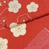 Hamamonyo Tenugui Red (Plum Blossoms)