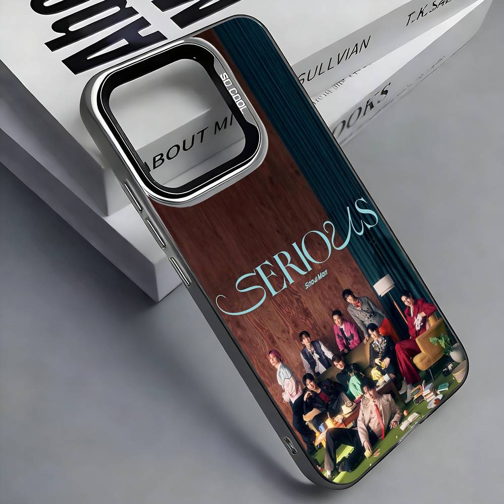 

S-Snow M-Man Japanese Boy Band Phone Case For iPhone 17,16,15,14,13,12,11 Plus,Pro Max,Colored Silver Phone Case iPhone16plus