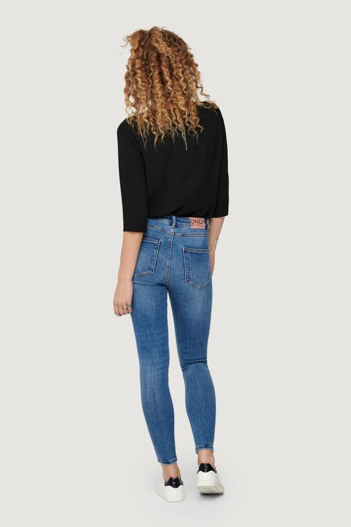 Only skinny high waist jeans Blue