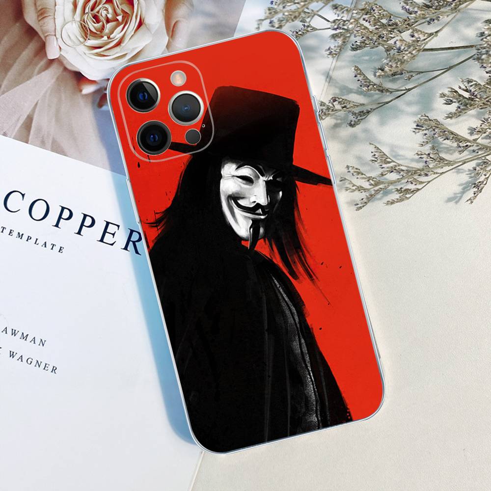 Horror Movie V For V-vendettaS For IPhone 17 16 16e 15 14 13 12 11 Pro Max Mini Plus Phone Case