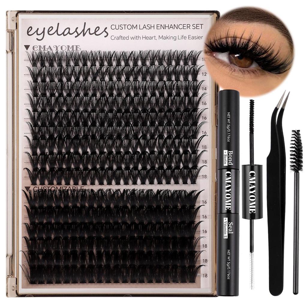DIY Natural Dense Curly False Eyelash Set (10D-100D)