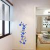 Wall Sticker Self-adhesive Flower Pattern Acrylic 3D Flower Removable Decal for Living Room