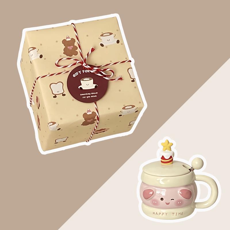 Qiwei Cute Ceramic Mug Gift Set