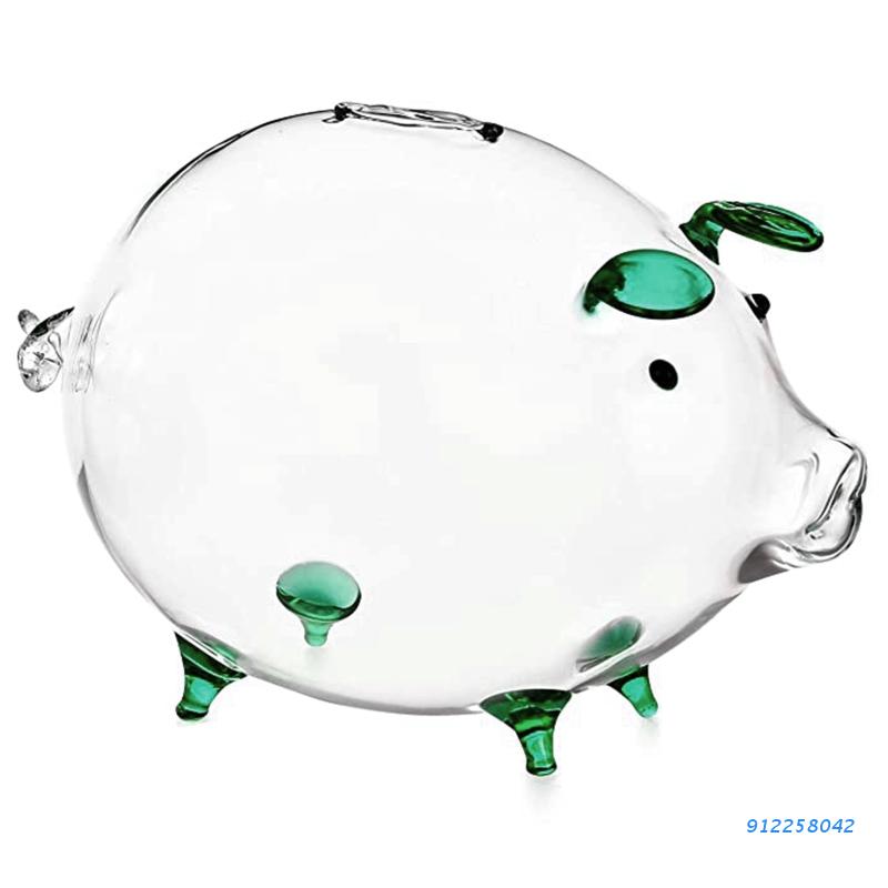 Schwein Sparschwein Spardosen Münzspardose Niedlich Transparentes Glas Souvenir Geburt, Spardosen Geldspardose für Kinder, Jungen