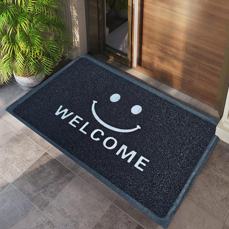 Simple Silk Circle Floor Mat Dirt-resistant Non-slip Entry Door Mat Scuff Soil Carpet