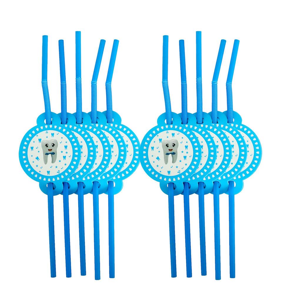 Blue Teeth Birthday Party Supplies Disposable Tableware Paper Plates Paper Cups Paper Towels Girls Birthday Party Decorations Styling