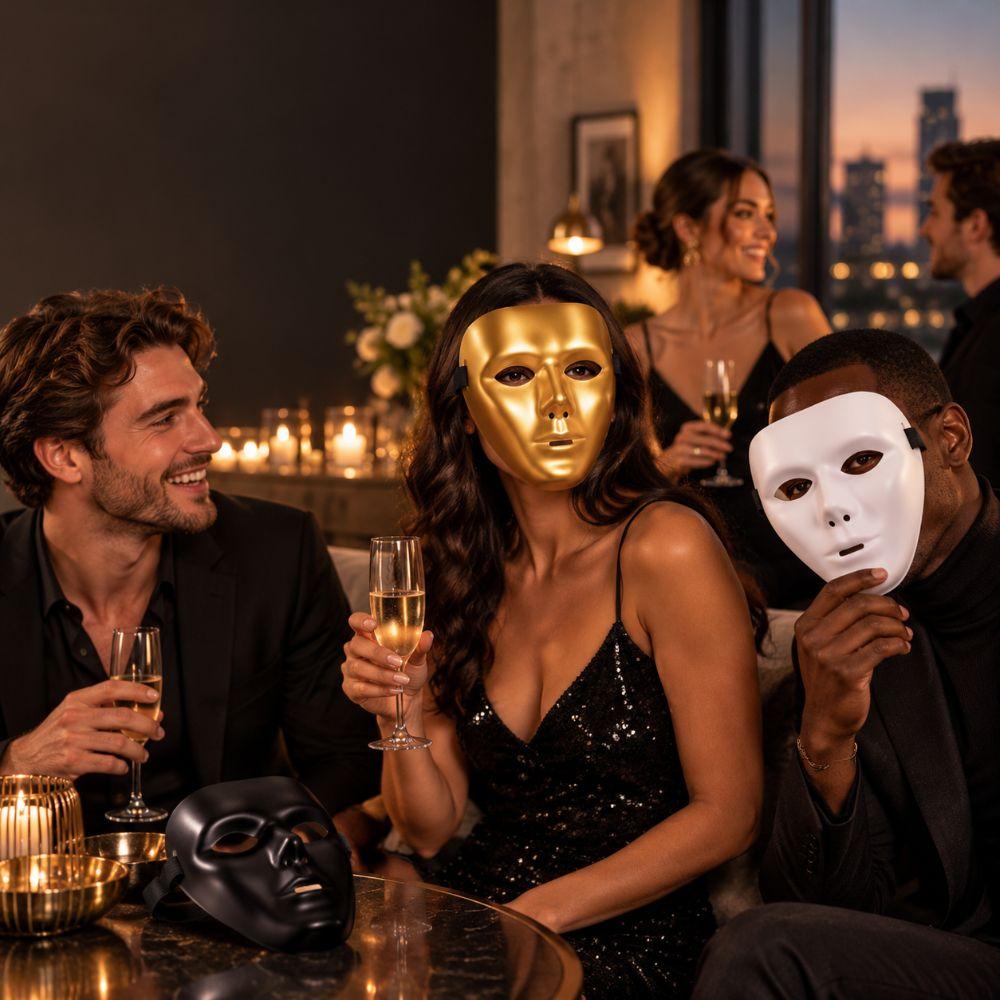 Fashionable Elastic Strap Halloween Face Masque Plastic Reusable Party Headwear Mask Headwear Structure Cosplay Masque For Adult