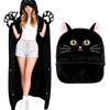 Gemütlicher Schlafanzug Tier-Tragbare Decke Hoodie, Übergröße Fleece-Sweatshirt für Erwachsene, Bequeme Umhang-Schlafkleidung, Halloween-Cosplay-Kostüm mit Plüschkapuze