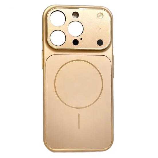 Glass Magnetic Case for IPhone 16 Pro/Pro Max Phone Protective Case for Magsafe Shockproof Cover with Frosted Anti-Scratch Back