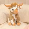 Cute Highland Cow Plush Toy Soft Fluffy Stuffed Scottish Cattle Animal Lifelike Cow Plushie For Girls Birthday Gift Home Decor