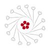 50pcs Heart Shape Photo Card Holders Round Shape Paper Note Holders  Table Display