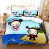 Kawaii Pucca Bedding Set Single Twin Full Queen King Size Bed Set Adult Kid Bedroom Duvetcover Sets 3D Print Anime Bed Sheet Set