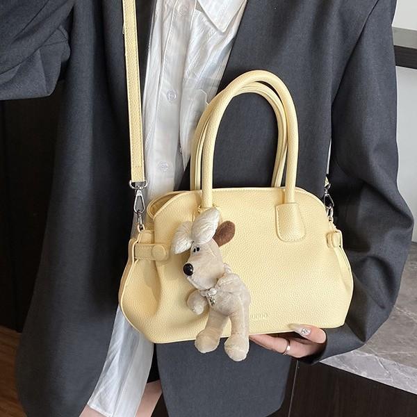 Spring Solid Color Handbag New Fashion Versatile Shoulder Messenger Bag Niche Design Novel Shell Bag
