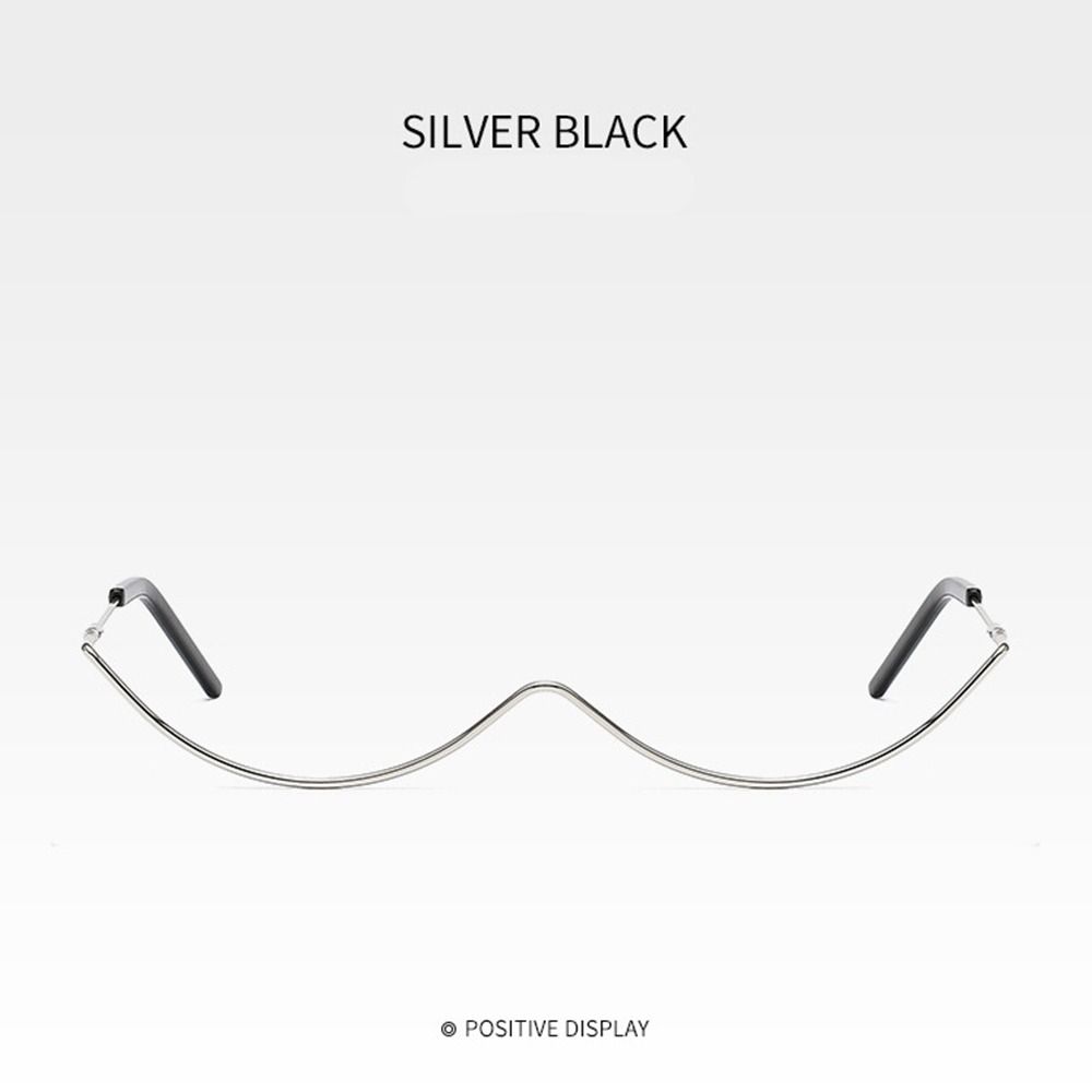 Rhinestone  Sunglasses Frames Half Frame Glasses Rhinestone Eyeglasses Frames Fake Glasses