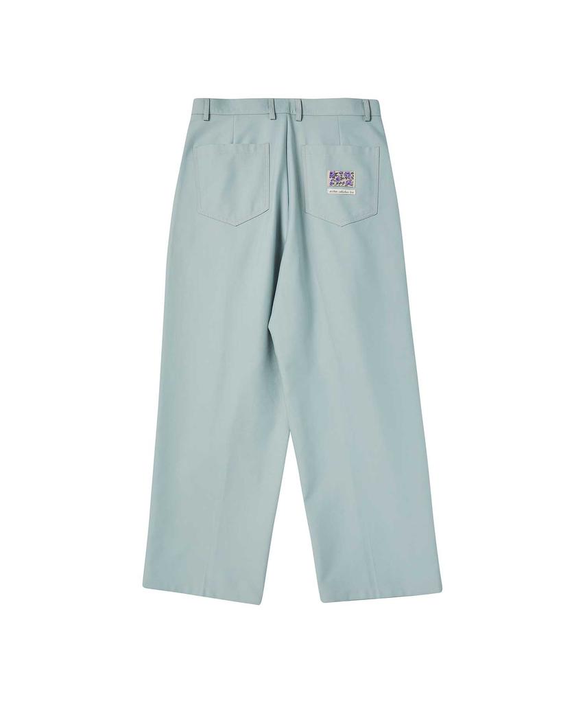 BEYOND CLOSET [Collection Line] Archive Double Face Fabric Stitch Detail Cotton Pants Sky Blue