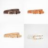 Genuine Leather Womens Belt With Silver Buckle For Casual And Office Wear