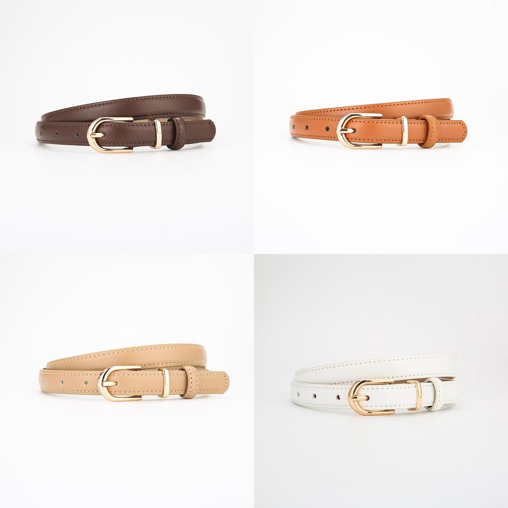 Genuine Leather Womens Belt With Silver Buckle For Casual And Office Wear