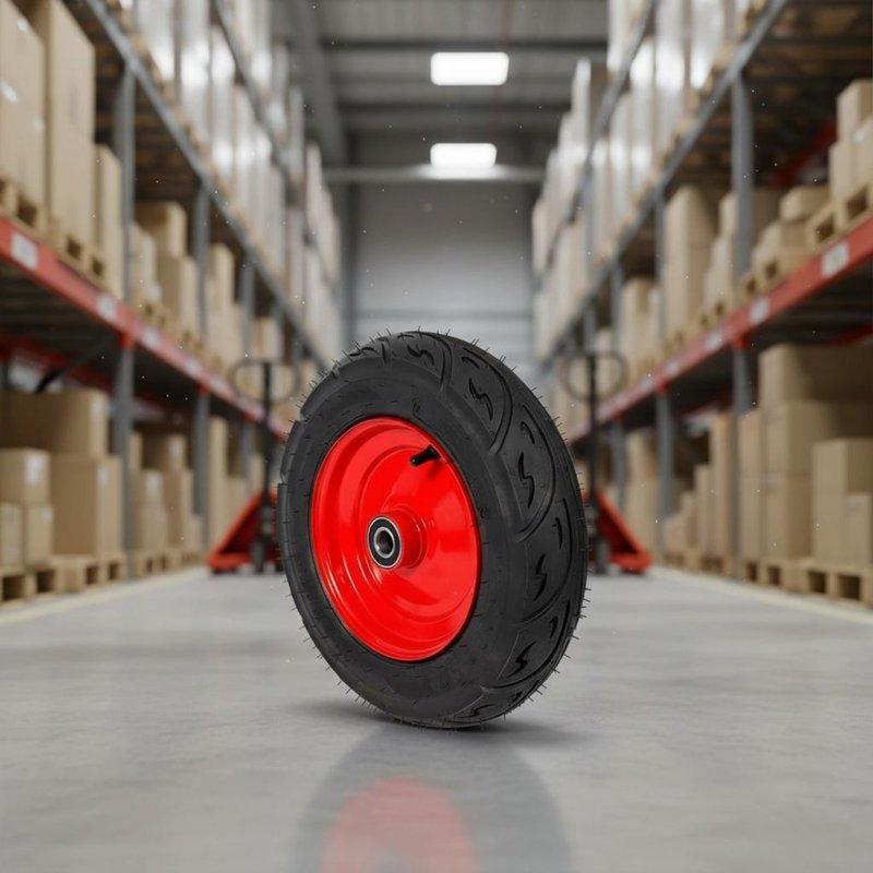 Utility Cart Replacement Wheel Wear Resistant Air-Filled Tire Hardware Accessory Shock Absorbing