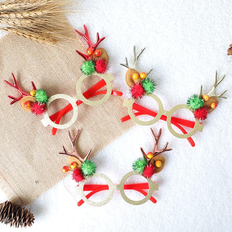 Christmas Party Set: Glasses, Headband, Hair Clips - Cartoon Gift for Kids' Birthdays