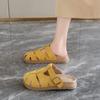 Women Summer Slippers Casual Girl Sandals Close Toe Plus Size Pink Yellow Khaki Slide Slippers