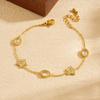 Gold Flower Zircon Bracelet Delicate Link Chain Bracelet for Women Elegant Daily Jewelry