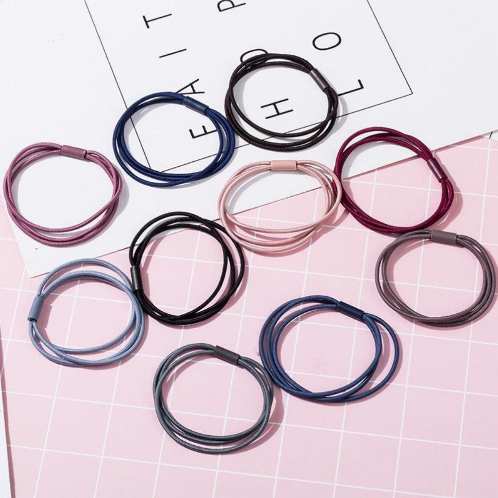 10PCS Simple Basic Elastic Hair Bands Scrunchie Ties Fashion Headband for Women Girls