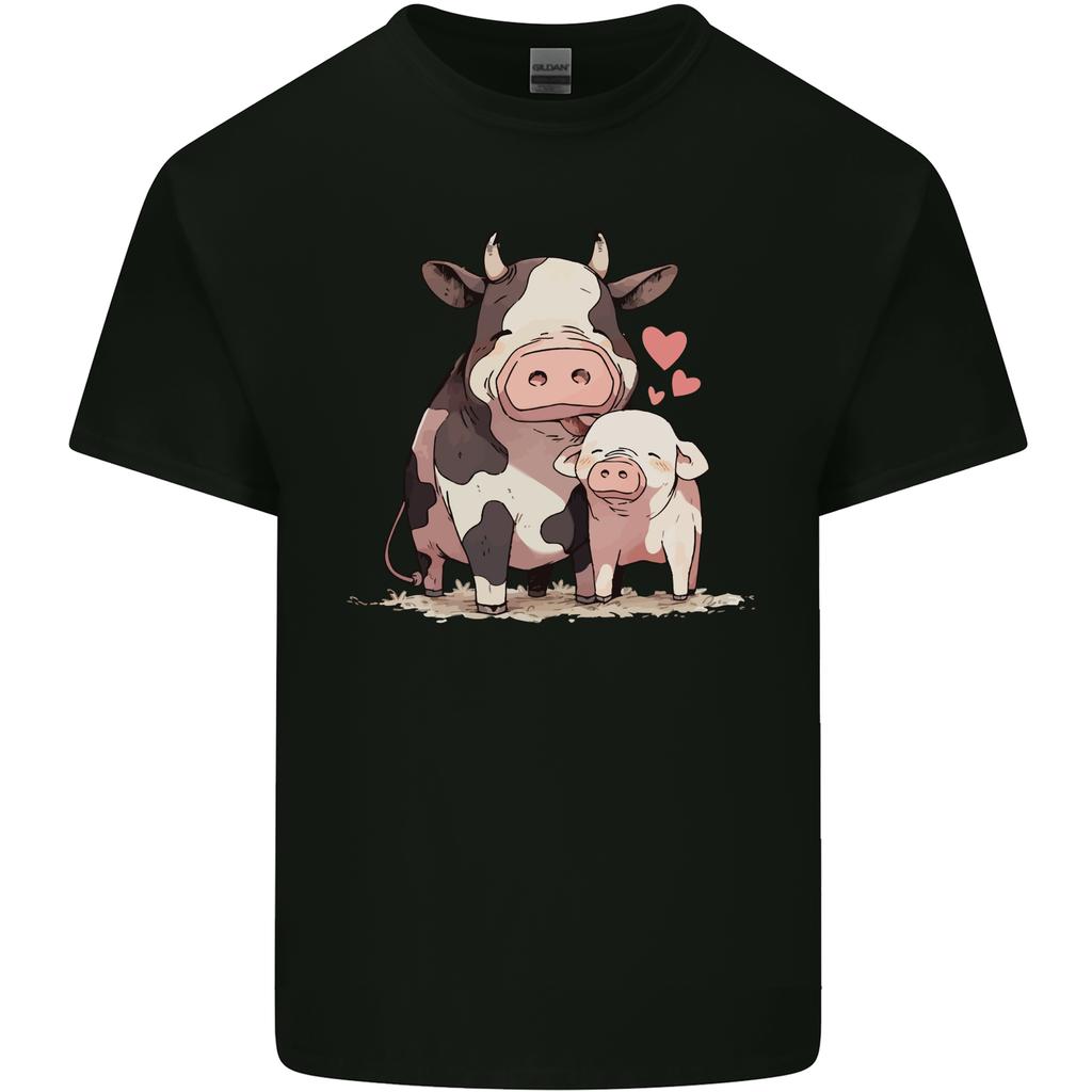 Love Is a Cow and Pig Unisexs Light Cotton TShirt