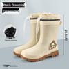 Men's Warm Non-Slip Durable Rain Boots for Food Delivery, Fishing, and Gardening