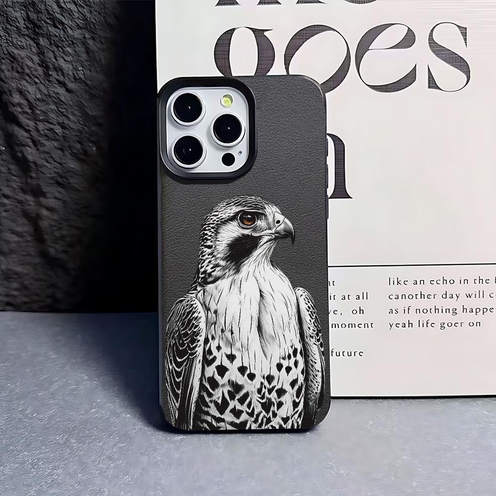 Falcon Portrait Pattern Phone Case Suitable for iPhone 17 16 15 14 13 12 11 Pro/Max/Plus Anti Drop and Shockproof Back Cover