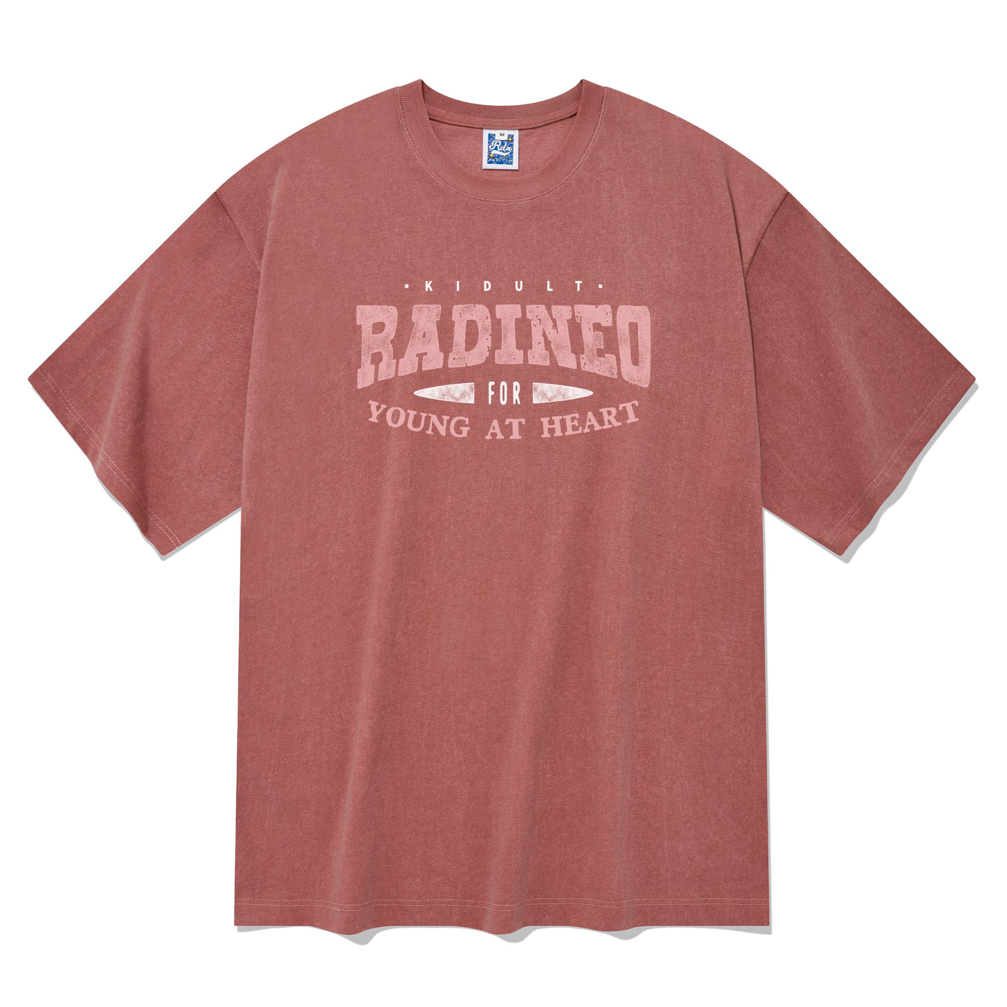 Radineo Vintage Logo Pigment Short Sleeve T-Shirt Red L