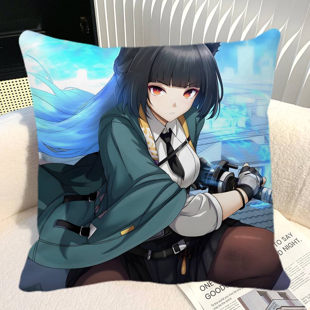Game Zenless Zone Zero Hoshimi Miyabi Pillow Case Square Pillow Bedroom Sofa Leisure Comfort Cushion Car Home Decoration