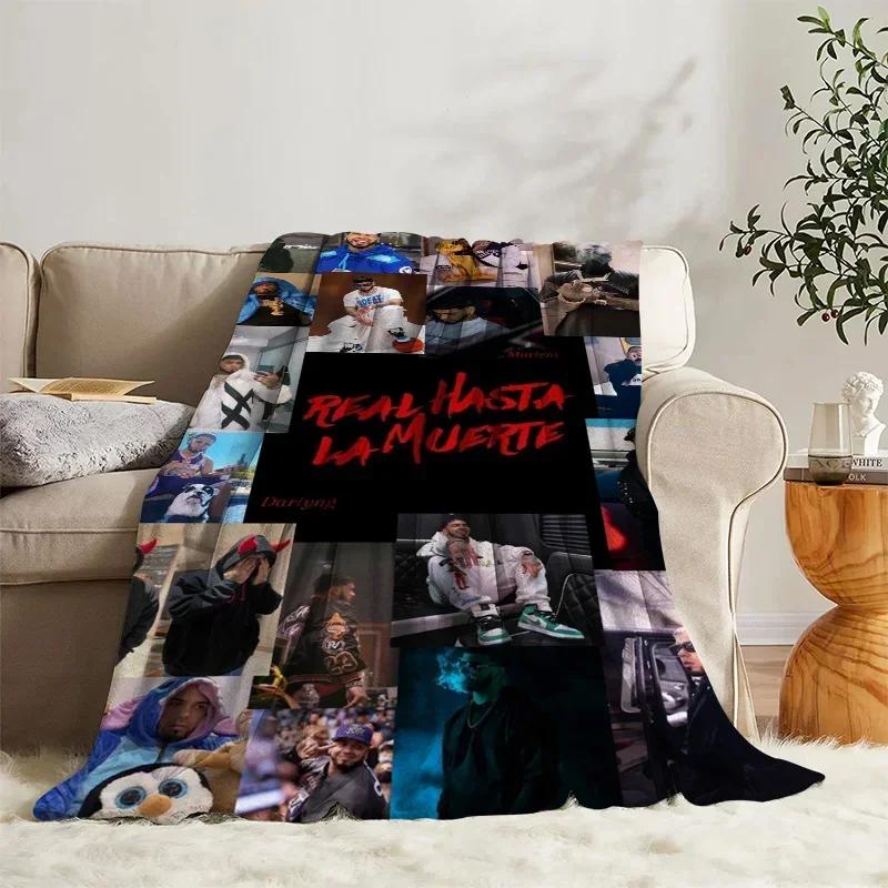 Fluffy Blankets Anuel AA Bed Sofa Camp Nap Bedspread Soft Blankets Fleece Home Textile Birthday Gift Blanket Bedroom Decor