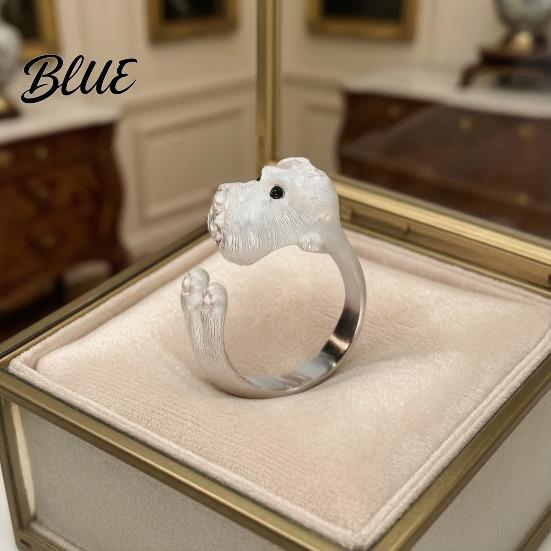 Adjustable Dog Ring Couple Finger Ring Opening Design Band Imitation