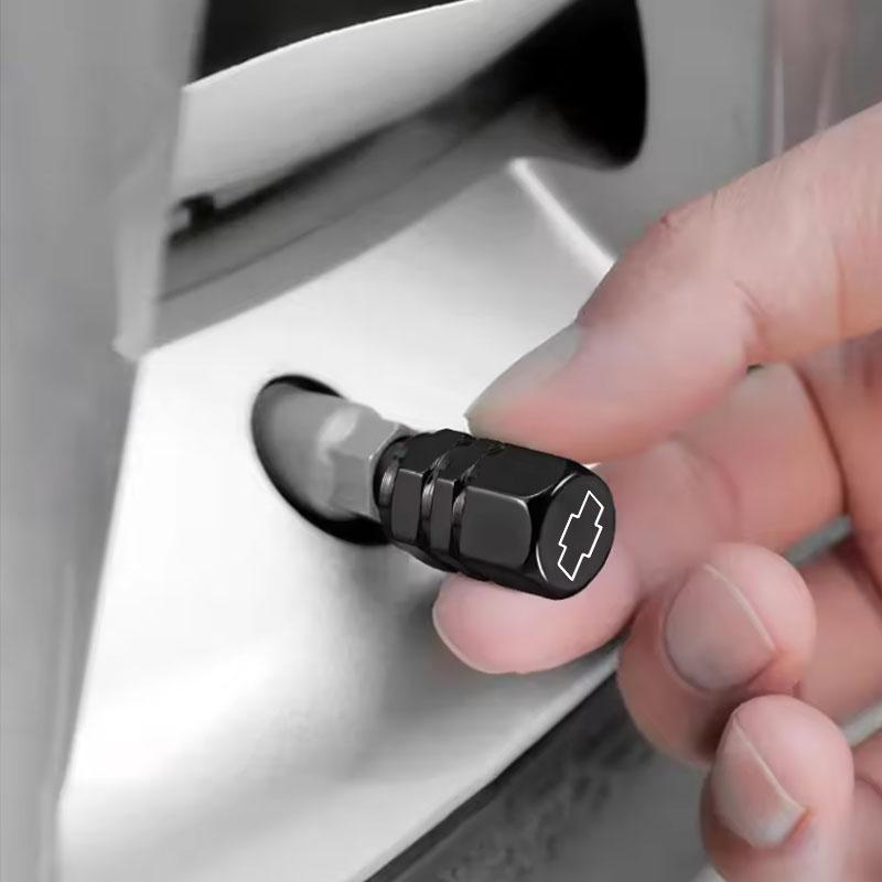 Car Tire Valve Stems Cap Tire Valve Cap Aluminum Tire Wheel Stem Air Key Rings For Chevrolet Colorado Cruze Spark Captiva Malibu Amm123