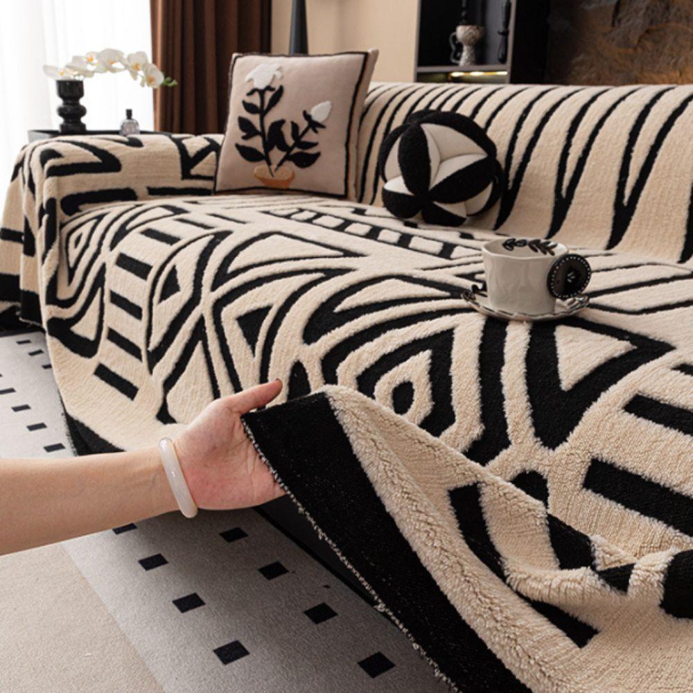 Geometric Pattern Bohemian Style Sofa Protector Anti-slip Couch Cover Sofa Blanket  Living Room