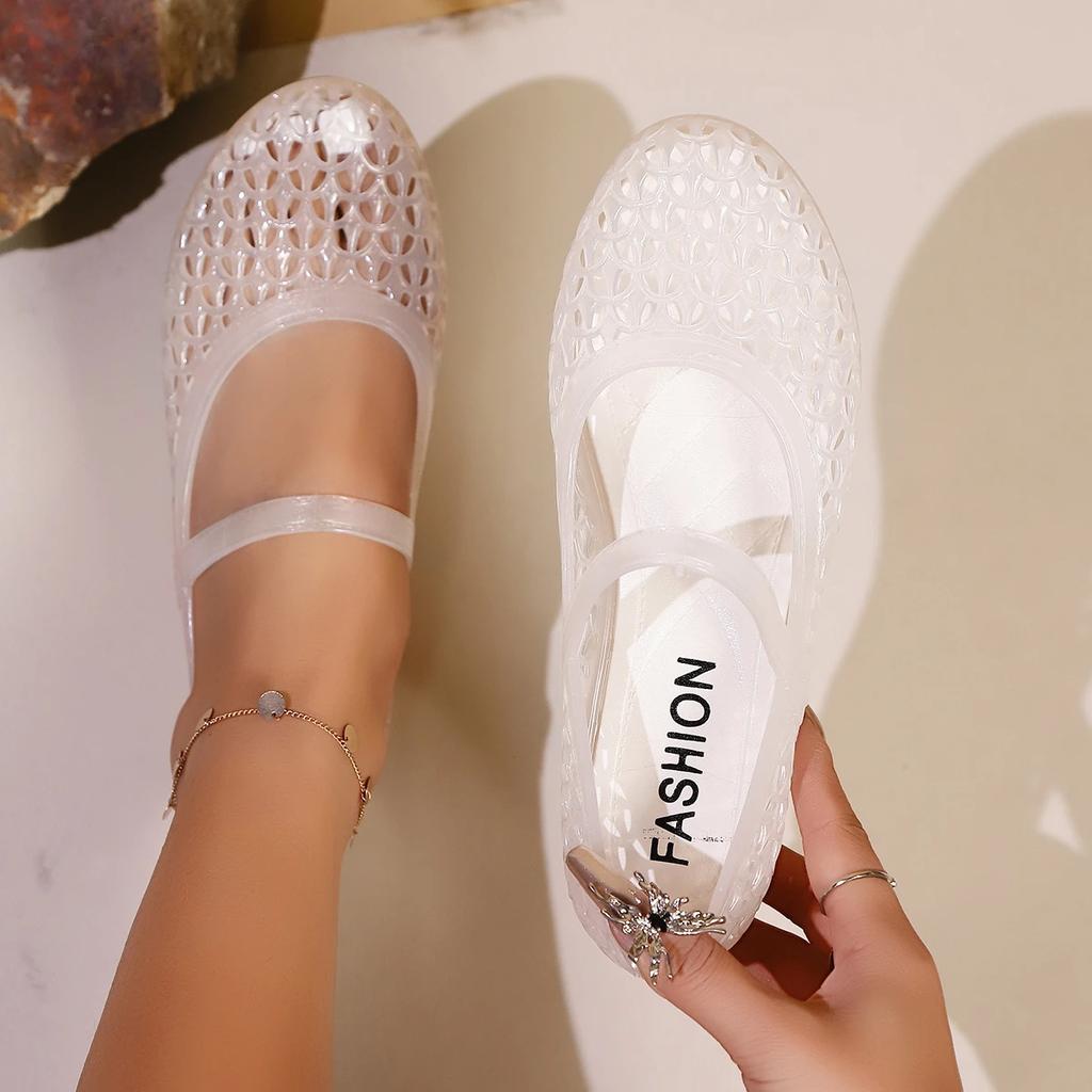 Fashion Women Sandals New Flat Soft Soled Mary Jane Shoes for Women Mesh Breathable Fashion Versatile Sandals Women Sandalias De Mujer