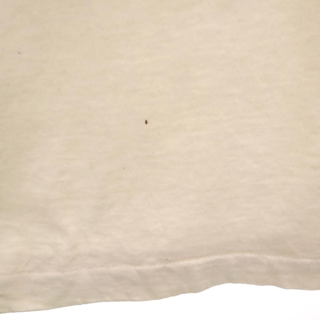 OLD 90s Footprint Short Sleeve T-shirt Cream Single Stitch Men's Used