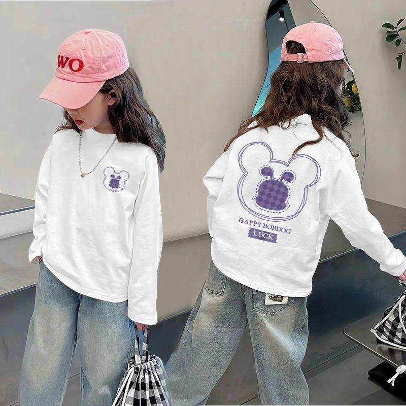 Mädchen Langarm Baumwoll-T-Shirt - Schickes Herbst/Winter Basis-Layer Oberteil