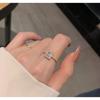 South Korea Dongdaemun Zirconia Square Diamond Openable Ring - Elegant Niche Design