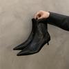 Spring Autumn Women Ankle Boots Fashion Pointed Toe Modern Short Booties Designer High Heels Botas De Mujer