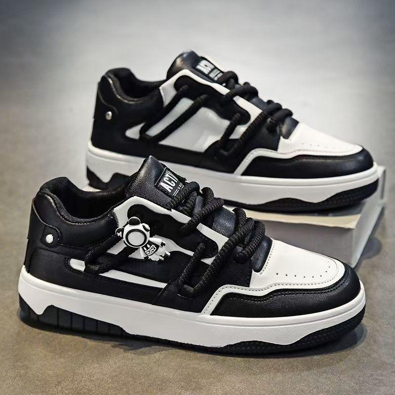 New Winter Men's Skate Shoes, Trendy Versatile Thick Sole Casual Sneakers for Teenagers